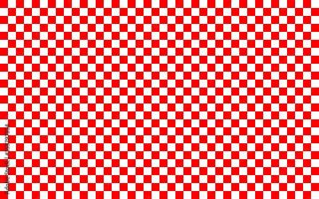 Red And White Checkered Pattern Background Vector Illustration Of
