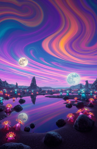 Alien Planet Landscapes Wallpaper