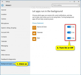 Background Apps Turn On Or Off In Windows Forums