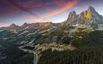 Park Washington State Clouds Forests Highways Wallpaper