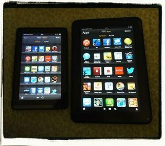 Kindle Fire Size Comparison Image