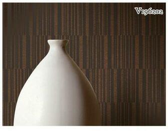 Striped Design Natural Fiber Non Woven Wallpaper Wall Covering