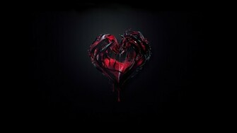 Love Black Wallpaper Hearts