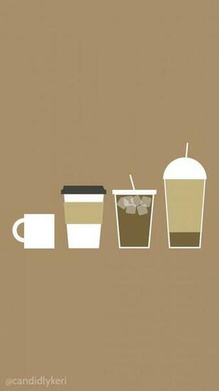 Cute Cartoon Coffee Latte Iced Wallpaper You Can
