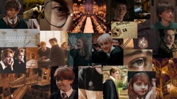 Harry Potter Hufflepuff Collage Laptop Background Desktop