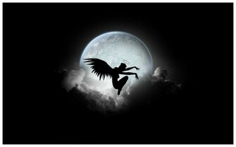 Black Angel Night Wallpaper