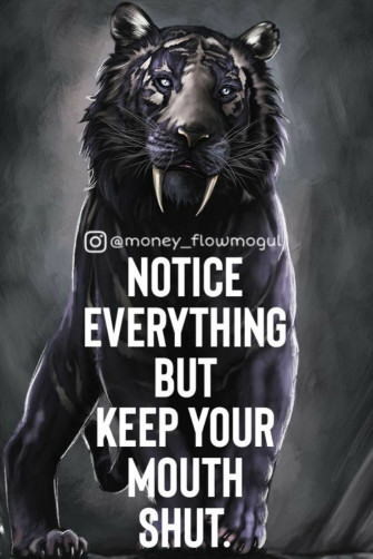 Tiger Quotes Strength White