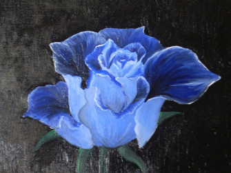 An Abstract Painting Of A Blue Rose Image Wallpaper