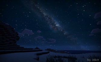 Beauty Of Minecraft At Night Background