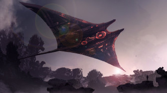 Wallpaper 4k Futuristic Spaceship Science Fiction Digital Art