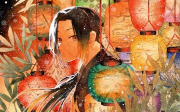 Wallpaper Guy Samurai Japanese Lanterns