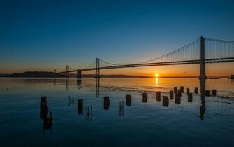 Wallpaper Van De Bay Bridge In San Francisco