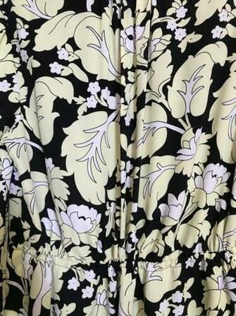Diane Von Furstenberg Multicolor L Dvf Freya Wallpaper Leaf Black