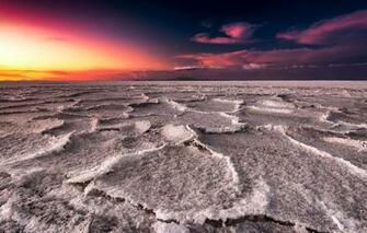 Wallpaper Sunset Lake Salt Salar De Uyuni Bolivia Image For