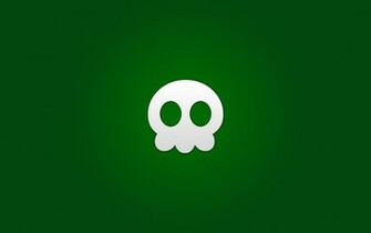 Skull On Green Wallpaper