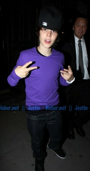 Justin Bieber Wearing Purple Shirt Ever Seen Before
