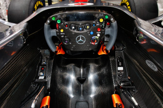 Black And Brown Mercedes Benz F1 Cockpit Formula Car Vehicle