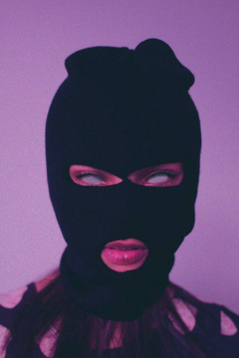 iPhone Baddie In Black Ski Mask Wallpaper