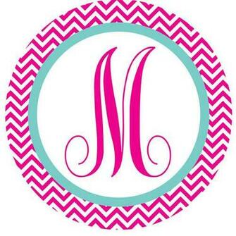 Chevron Circle Monogram Pictures