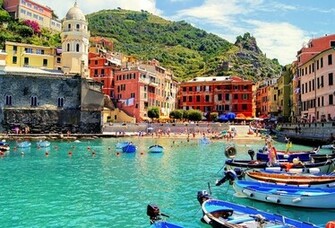 World Cinque Terre Italian Riviera Italy Boat Water Html
