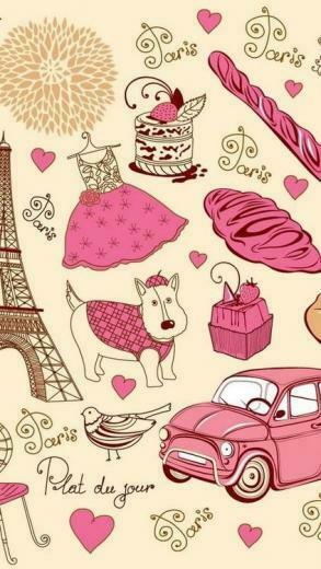 Paris Themed Wallpaper Pretty In Pink