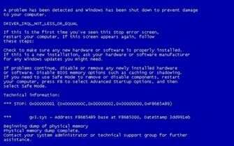 Error Microsoft Windows Blue Screen Of Death Wallpaper