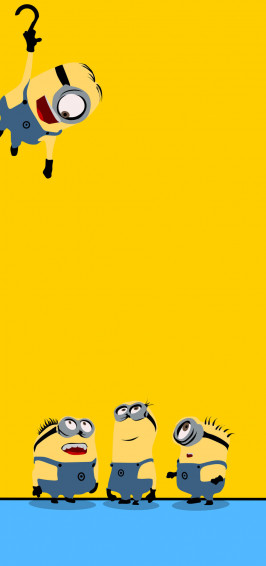 Minimalist Minions Redmi Note Punch Hole Wallpaper