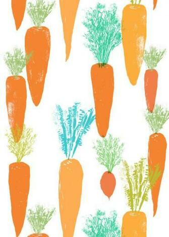 Colorful Fabrics Digitally Printed By Spoonflower Carrots