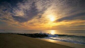 Beach Desktop Background And Wallpaper Crashing Surf Sky Ocean