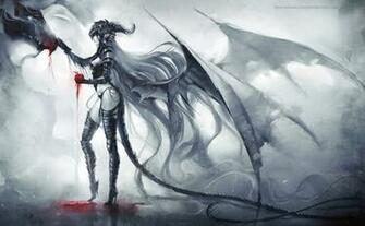 Woman And Dragon Wallpaper