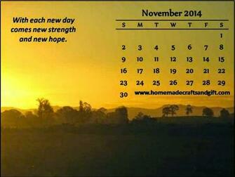 Calendars Bookmarks Cards November Wallpaper