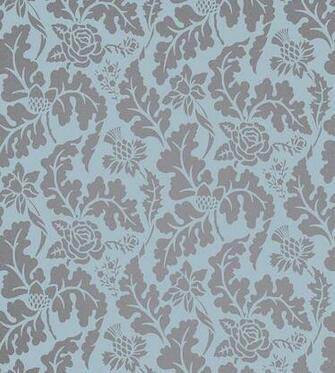 British Isles Damask Powder Blue Gilver Natty Polly