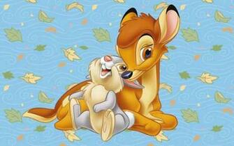 Pin Cartoons Wallpaper Bambi With Mother And Friends On