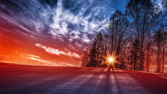 Sunset Evening Reflection Nature HD Kde Store