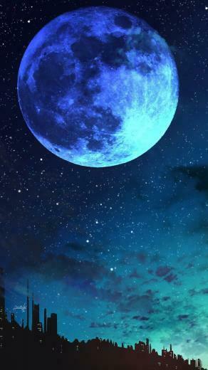 Blue Moon Wallpaperforyourphone Beautiful