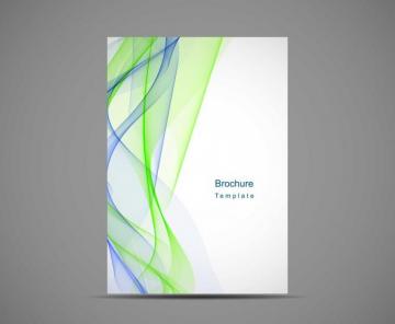 Vector Colorful Wavy Business Brochure Background Art