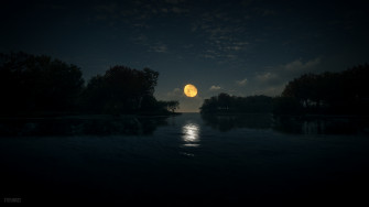 River Stream Dark 4k HD Nature Wallpaper Image