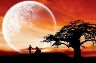 HD Love Couple Wallpaper Supermoon Romantic Night Desktop