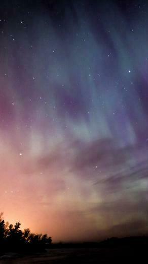 Space Aurora Night Sky iPhone Wallpaper
