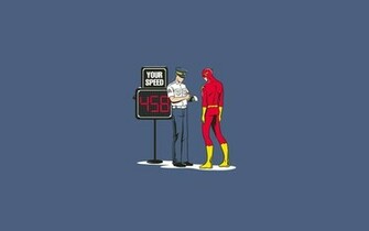 Dc Comics Police Funny The Flash Speed Limit Superhero Wallpaper