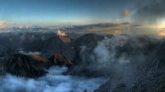 Foggy Mountains Widescreen Wallpaper Wide Net