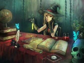 Blonde Hair Book Butterfly Chain Original Seafh Skull Witch Wallpaper