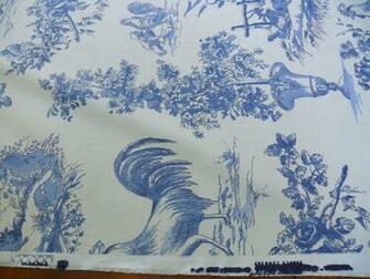 Kravet Pierre Deux Alverra Toile Print Rooster Blue Bty