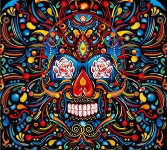 Mexican Skull Art Wallpaper Image Pictures Becuo