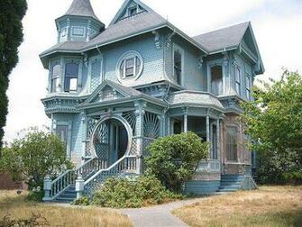 Anne Victorian House Blue Queen HD Wallpaper