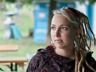 Blond Girl With Dreads And A Lip Piercing Wallpaper