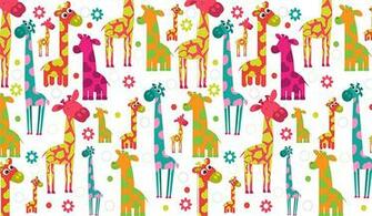 Giraffe Cartoon Wallpaper Giraffes Wall Mural