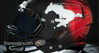 Stamps Unveil New Helmets Calgary Stampeders
