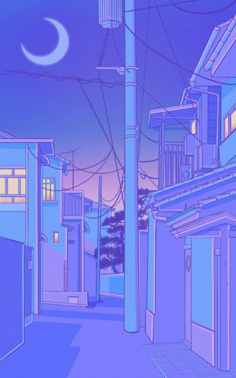 Anime Blue Aesthetic Wallpaper