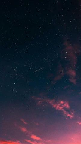 Starry Sky Clouds Sunset iPhone Wallpaper HD